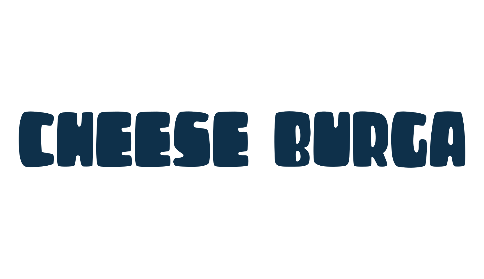 Cheese Burga, cartoon font preview