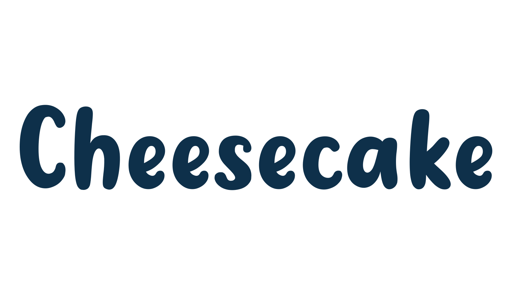 Cheesecake, fancy cartoon decorative comic font preview