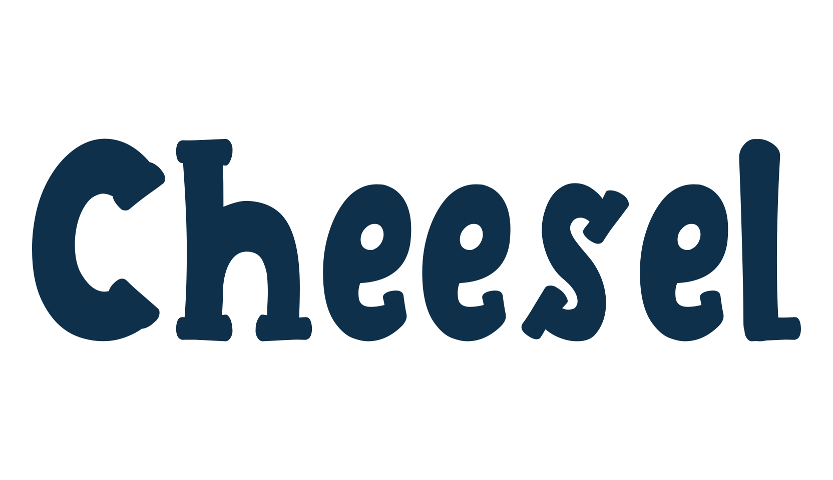 Cheesel, cartoon font preview