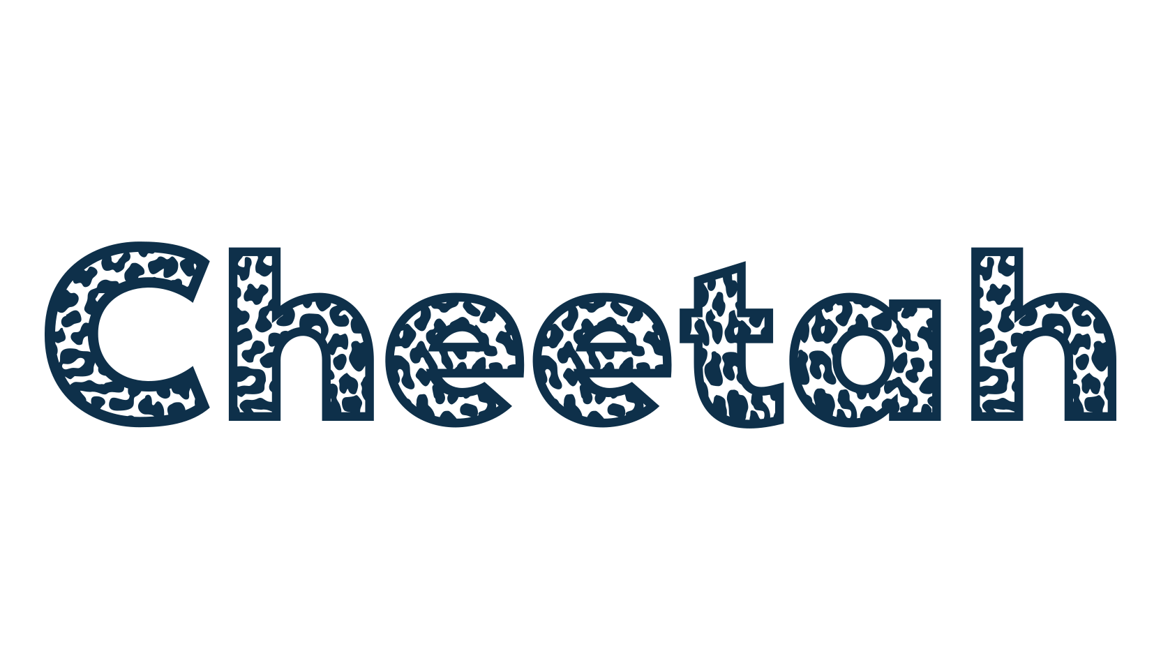 Cheetah, decorative font preview