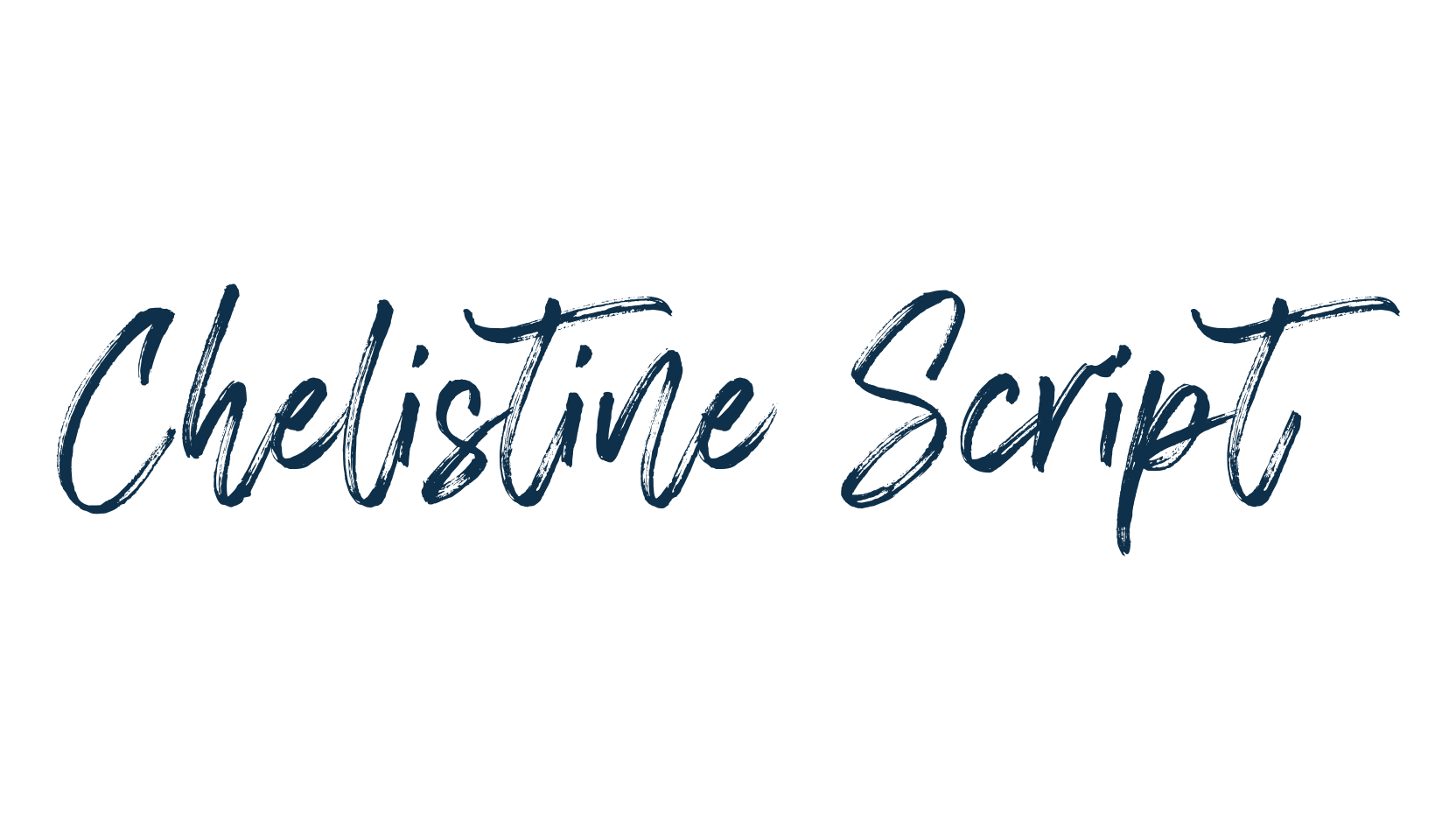 Chelistine Script, brush font preview