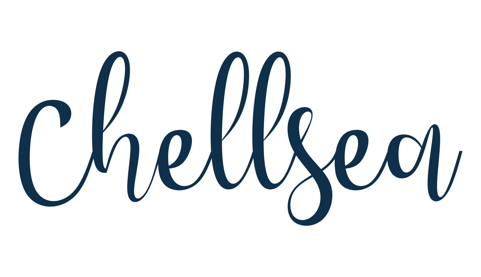 Chellsea, calligraphy font preview