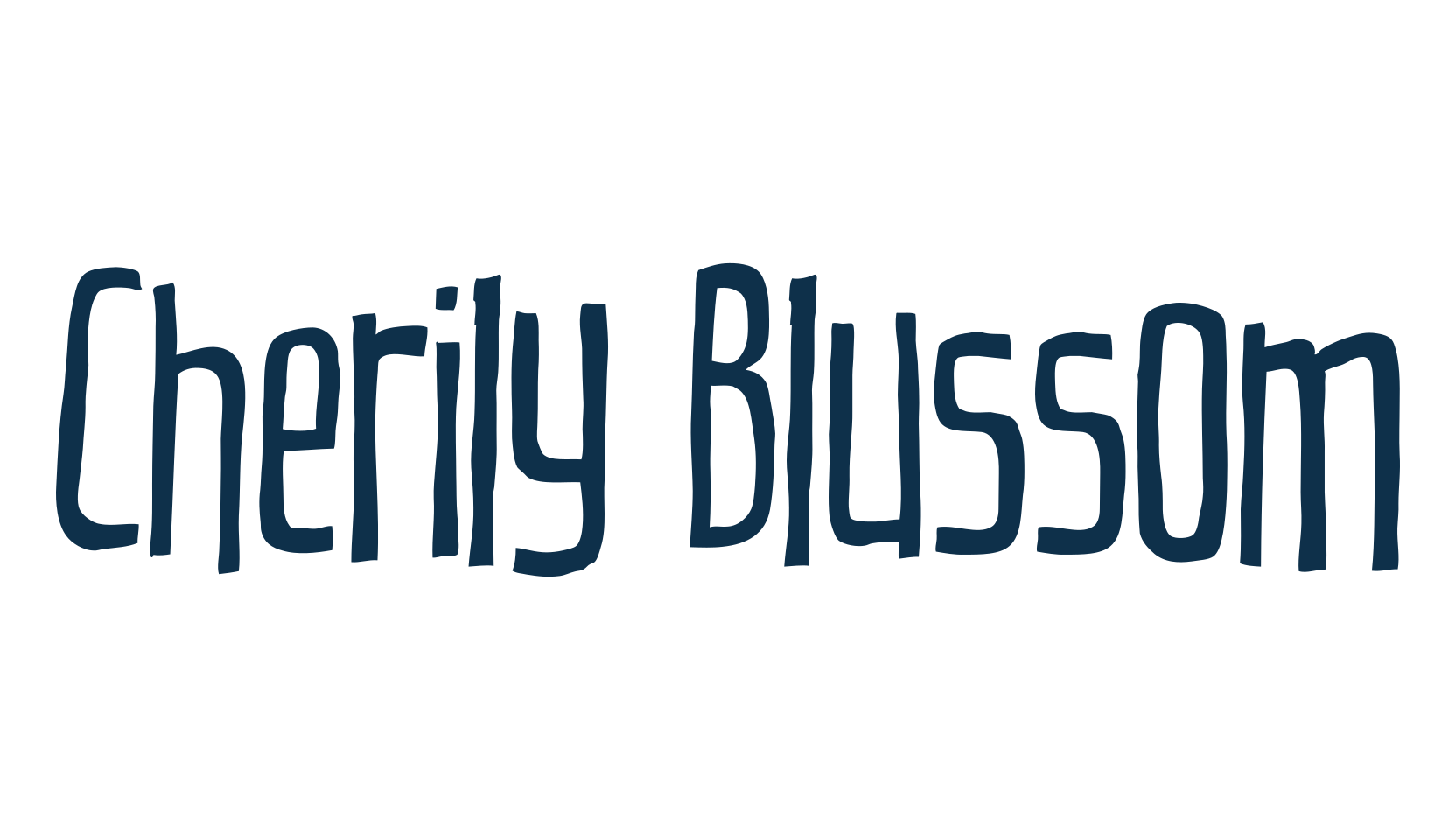 Cherily Blussom, fancy decorative font preview