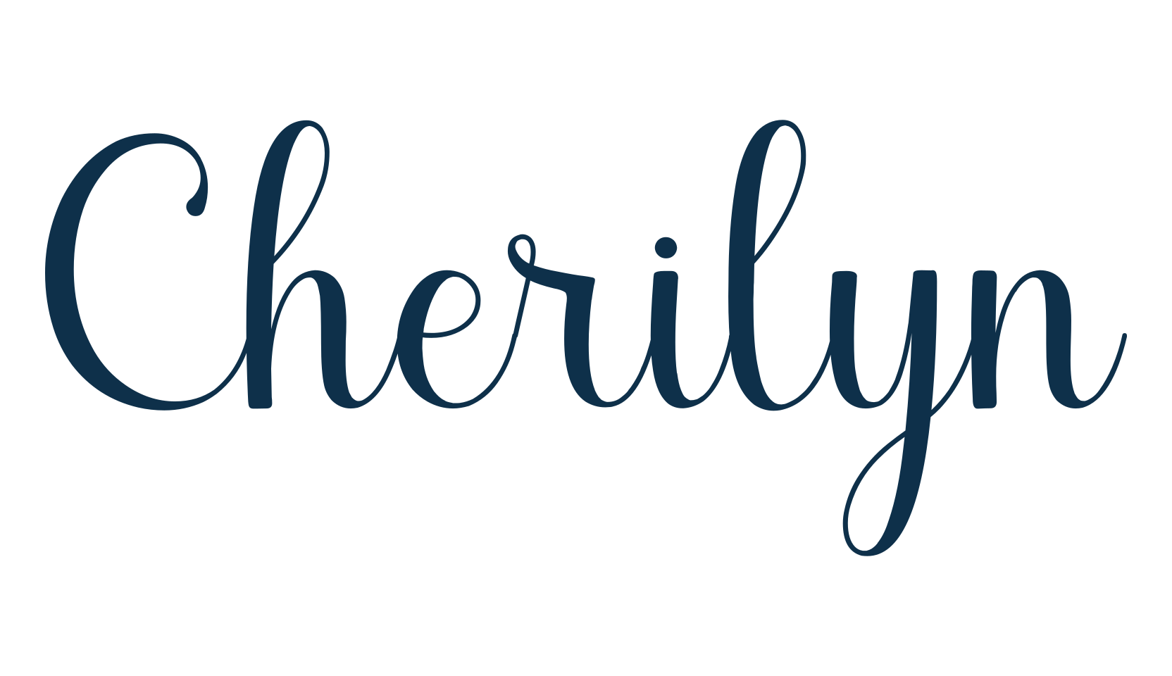 Cherilyn, script calligraphy fancy decorative font preview
