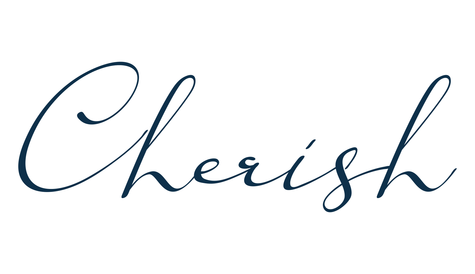 Cherish, script handwritten fancy decorative calligraphy font preview