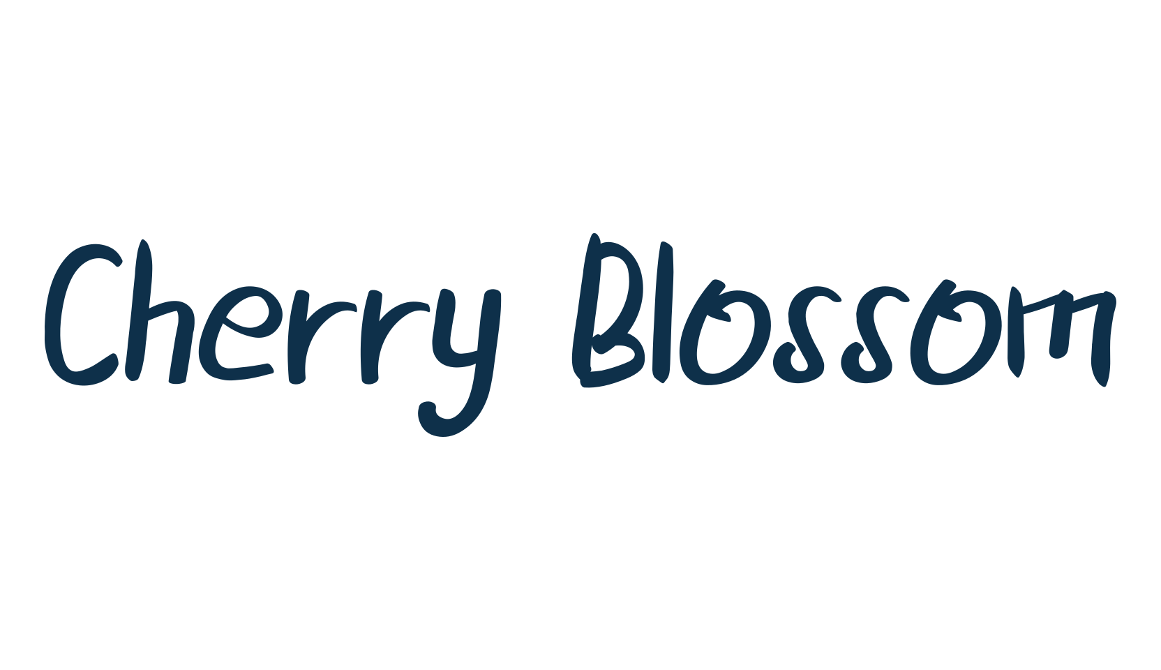 Cherry Blossom, script handwritten fancy decorative calligraphy font preview