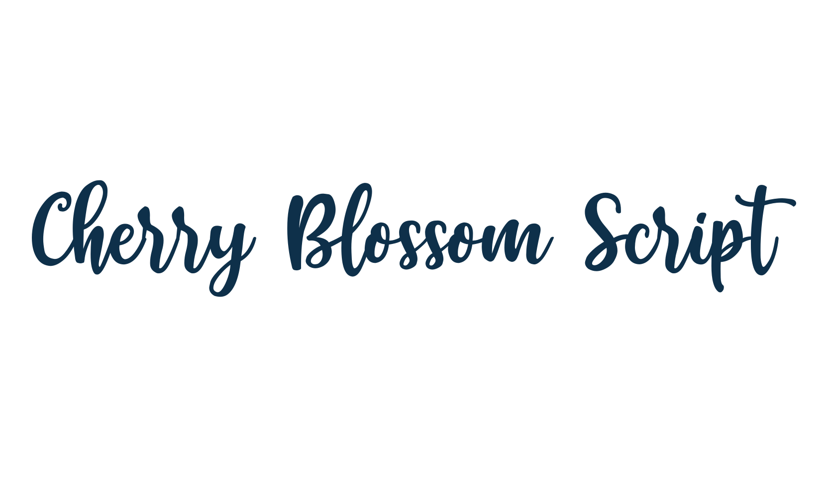 Cherry Blossom Script, calligraphy font preview