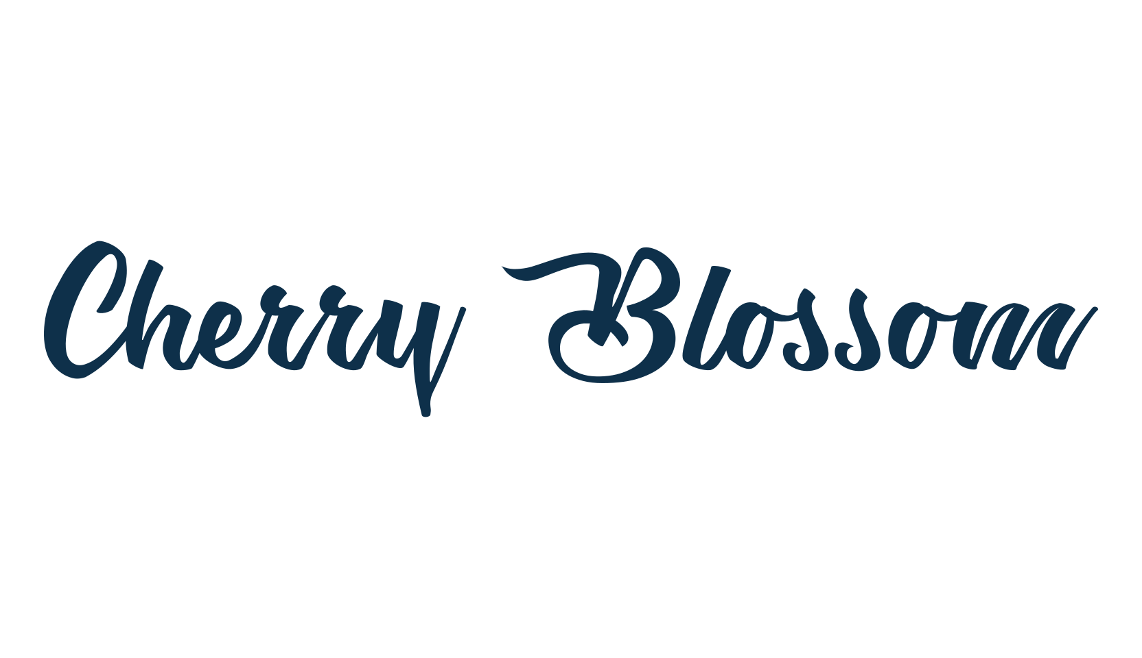 Cherry Blossom (cherry-blossom), brush font preview