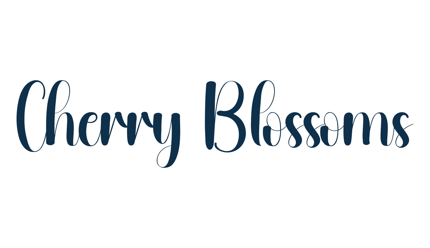 Cherry Blossoms, fancy decorative font preview