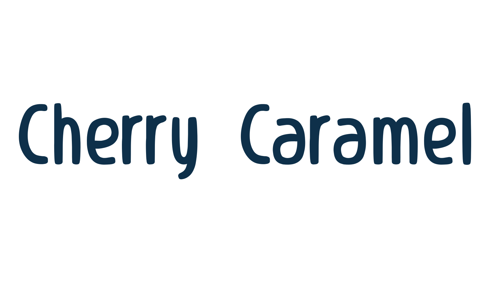 Cherry Caramel, cartoon font preview