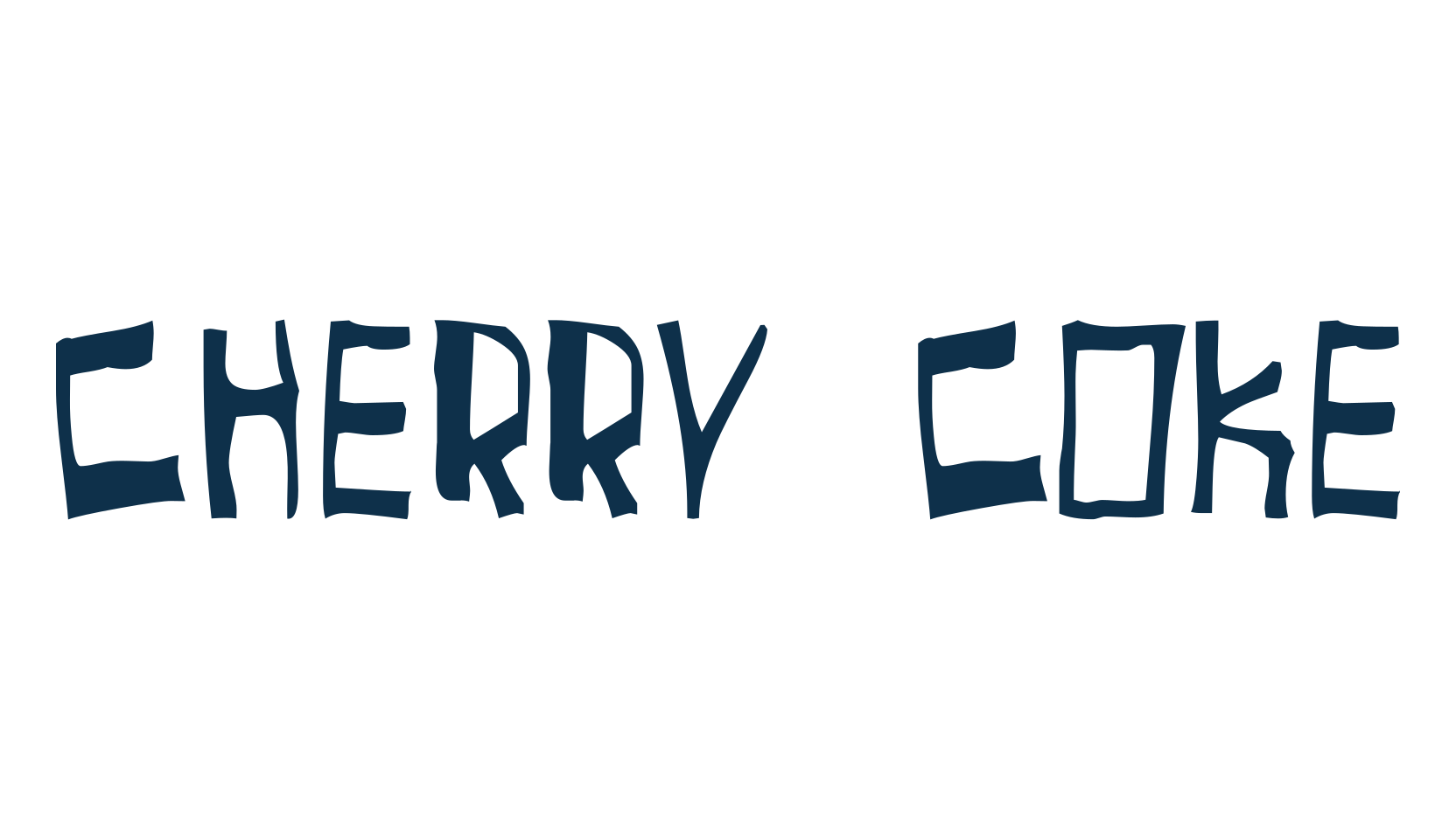 Cherry Coke, fancy various decorative font preview