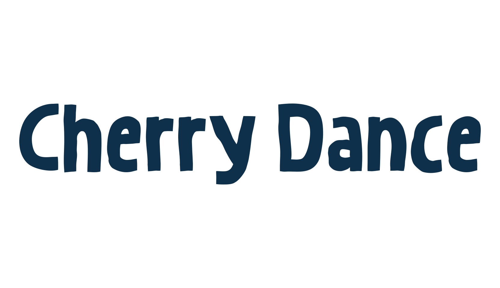 Cherry Dance, fancy cartoon decorative font preview