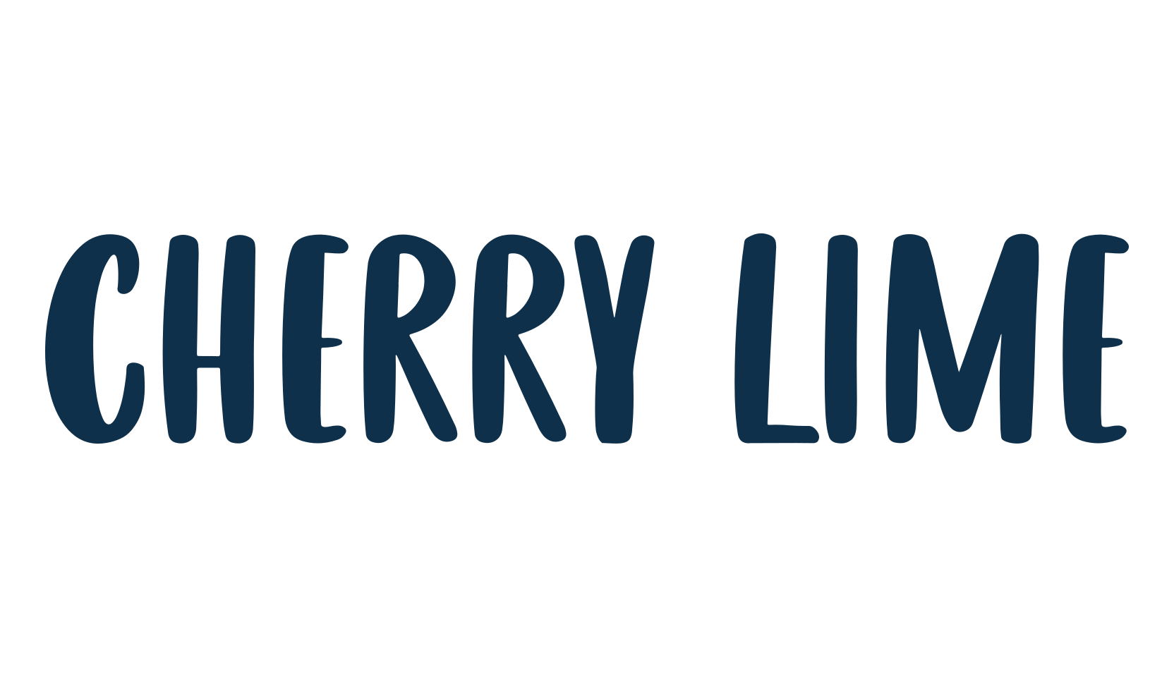 Cherry Lime, cartoon font preview
