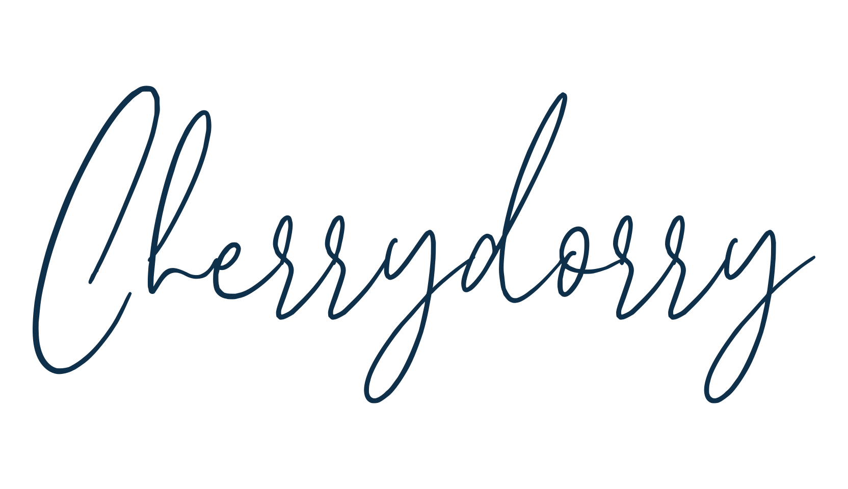 Cherrydorry, handwriting font preview
