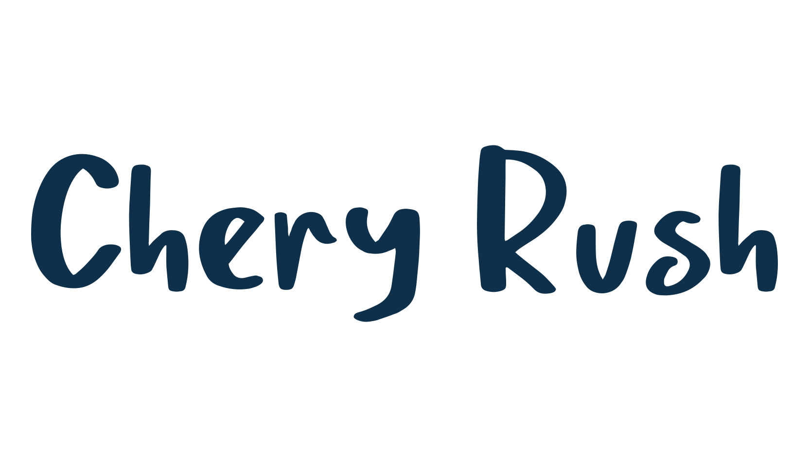 Chery Rush, handwriting font preview