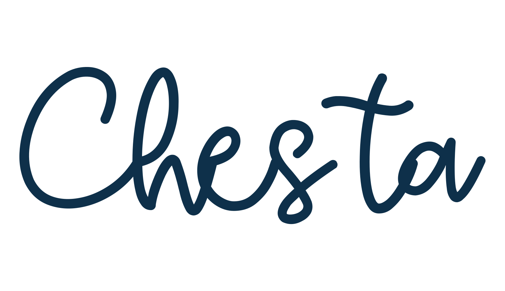Chesta, handwriting font preview