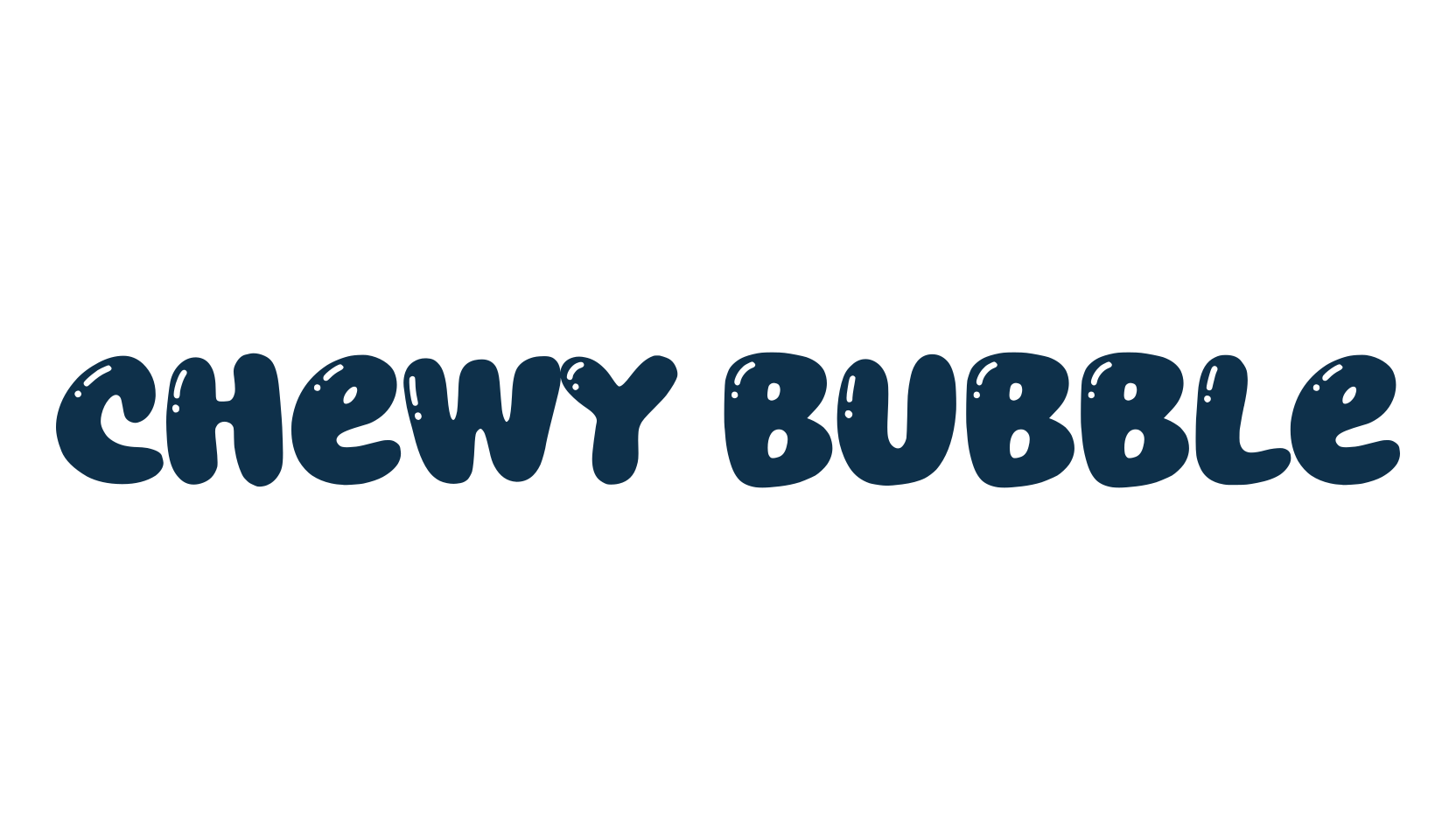 Chewy Bubble, fancy cartoon decorative font preview