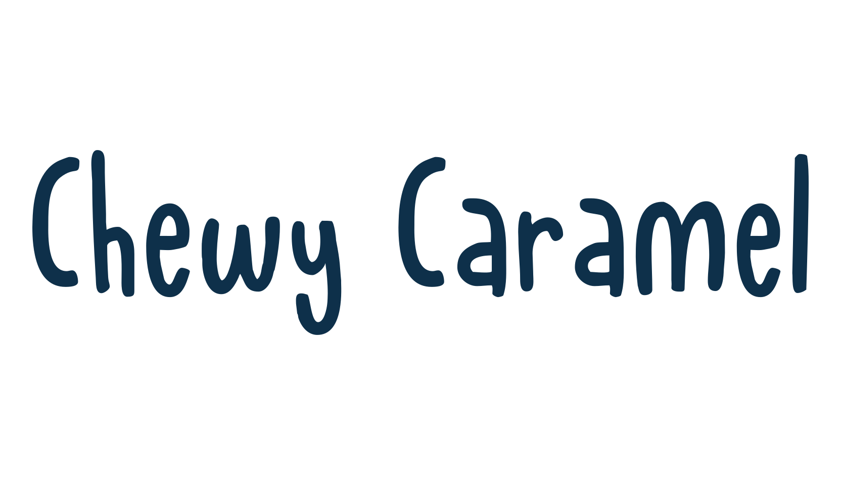 Chewy Caramel, fancy various decorative script calligraphy font preview