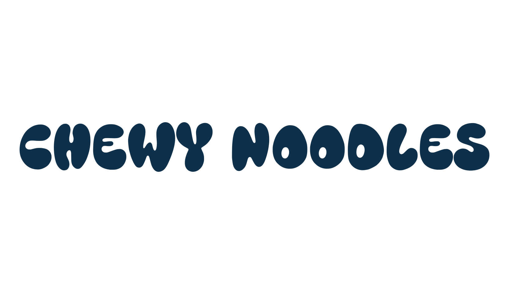 Chewy Noodles, fancy groovy decorative font preview