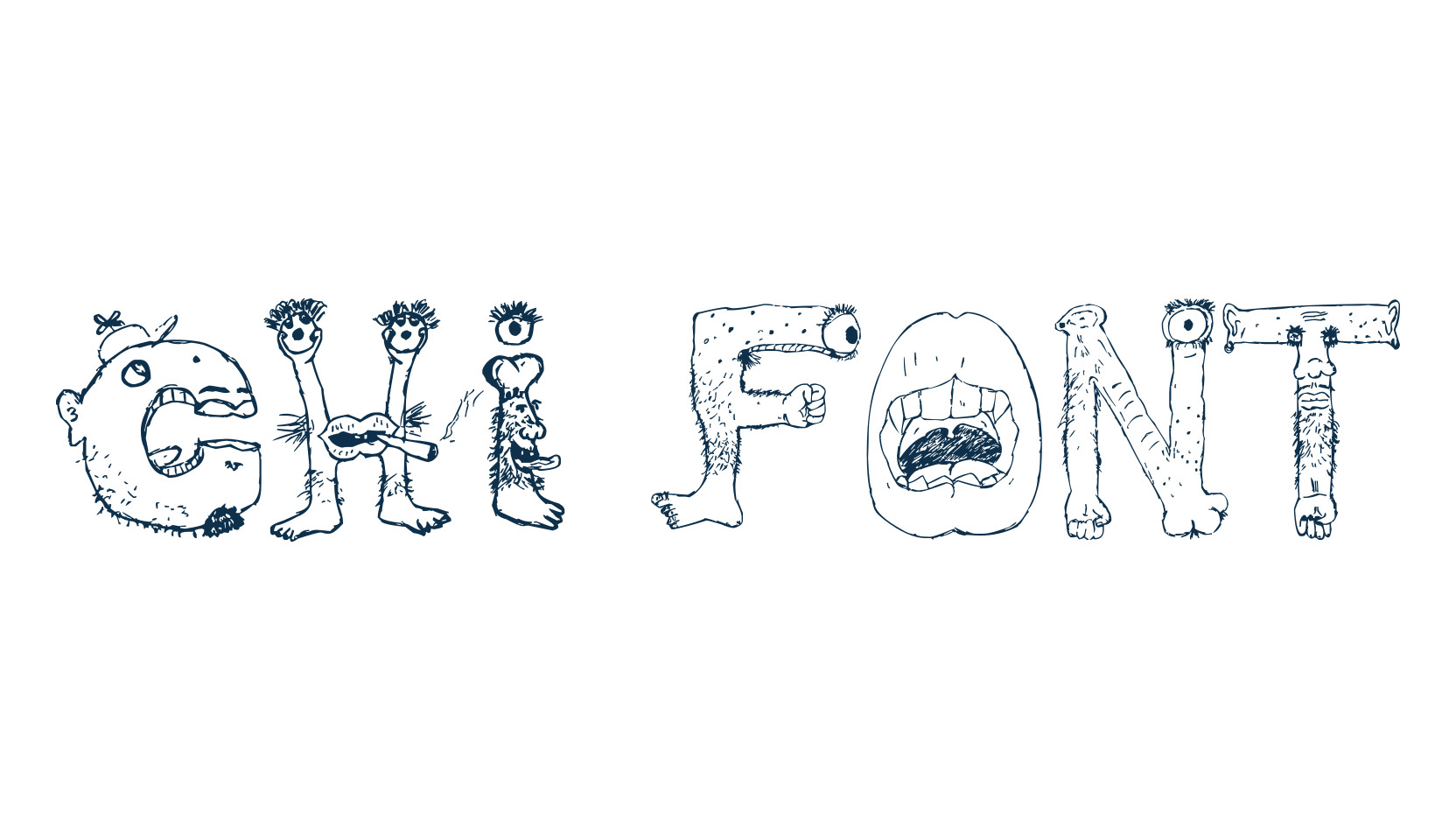 Chi font, display market font preview