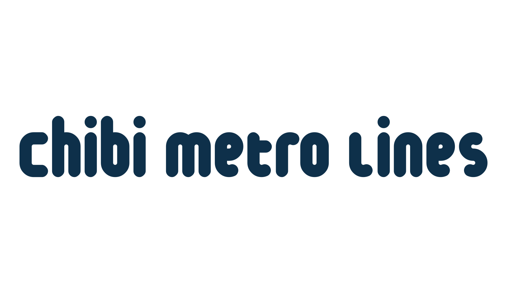 Chibi Metro Lines, basic sans serif font preview