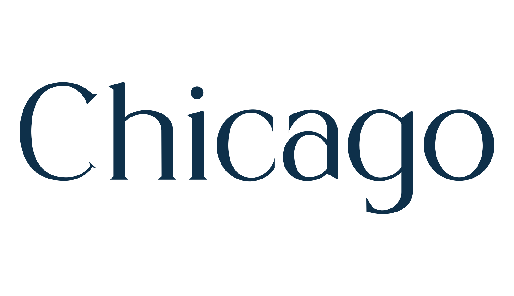 Chicago (chicago-5), basic serif font preview