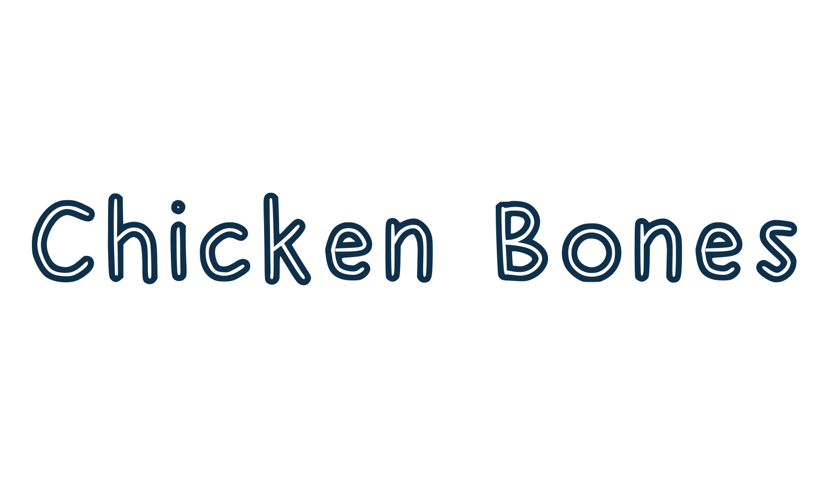 Chicken Bones, display market font preview