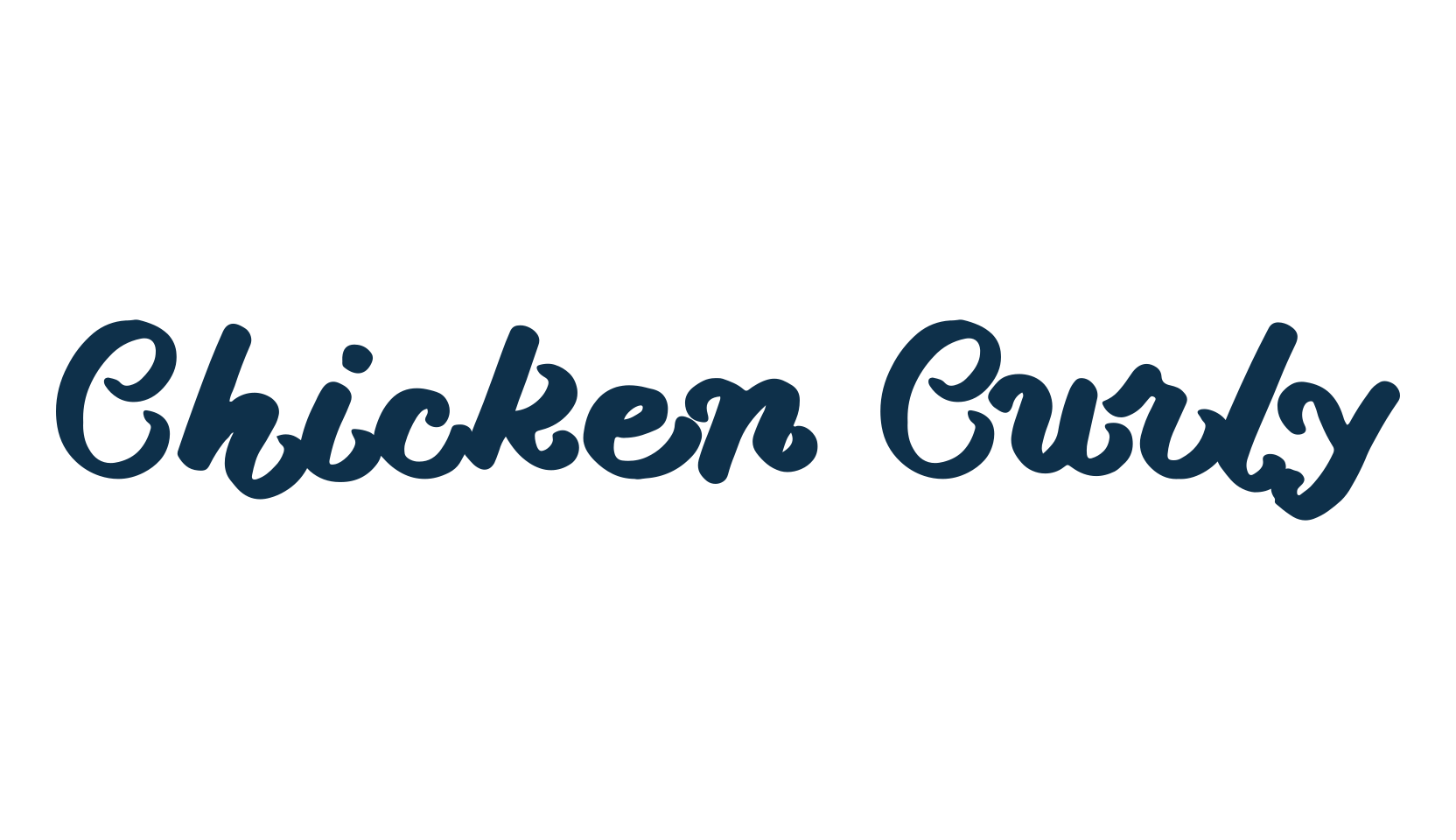 Chicken Curly, curly font preview