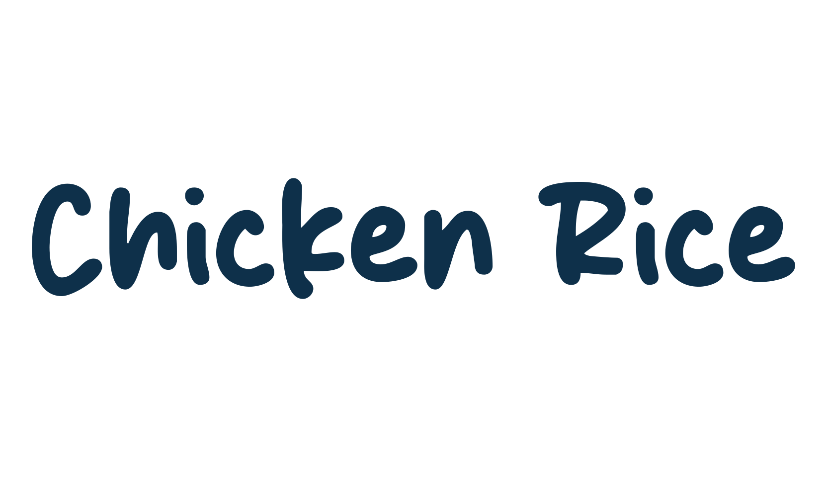 Chicken Rice, handwriting font preview