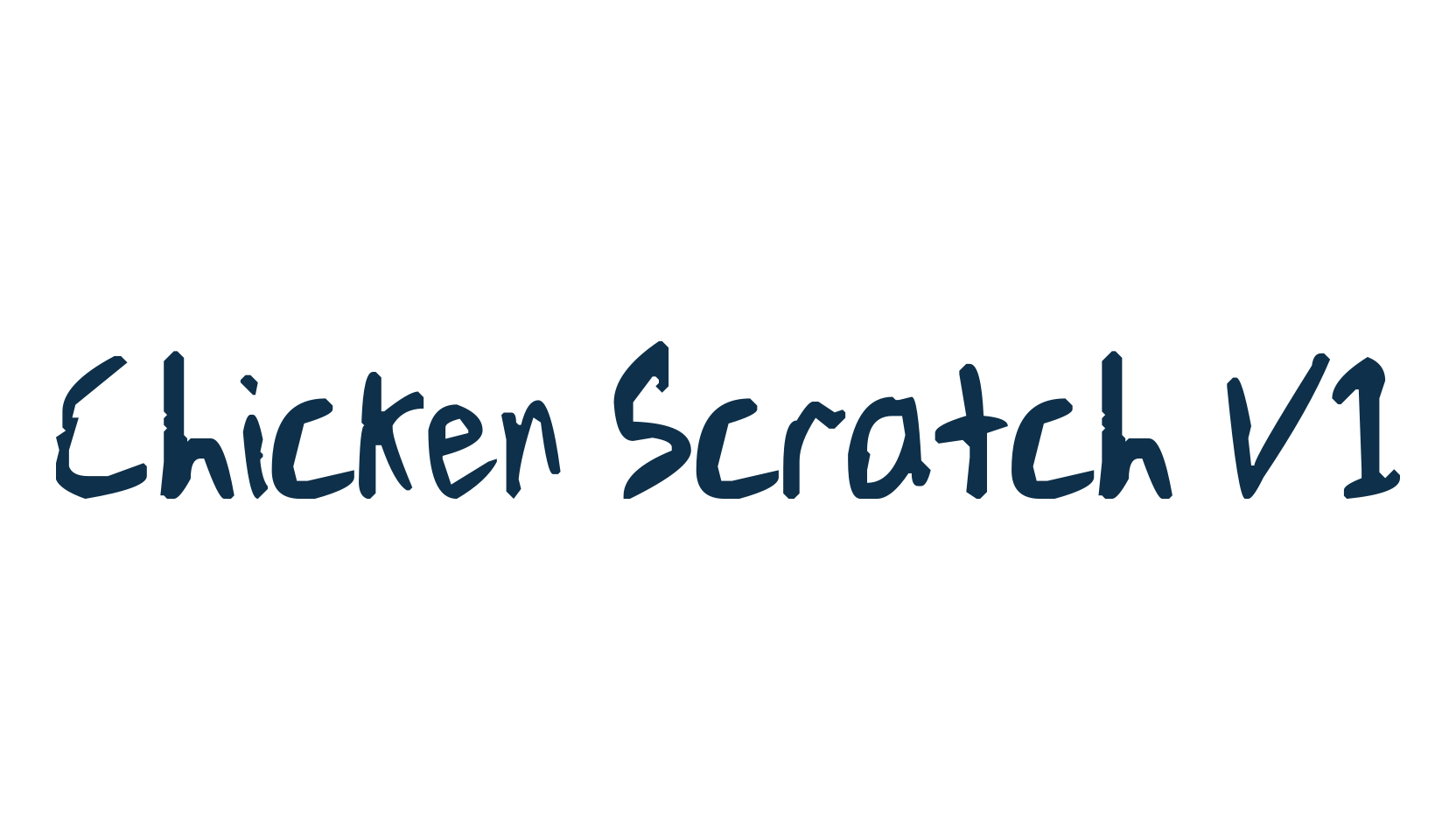 Chicken Scratch V1, script handwritten fancy decorative calligraphy font preview