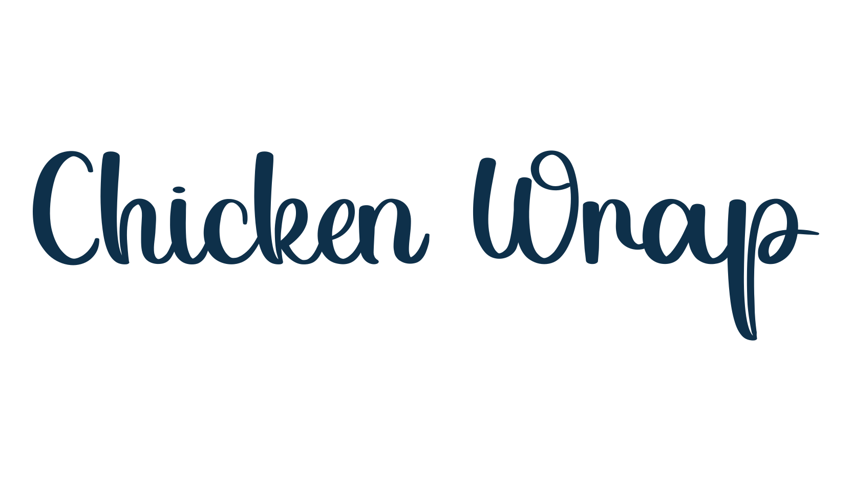 Chicken Wrap, fancy decorative font preview