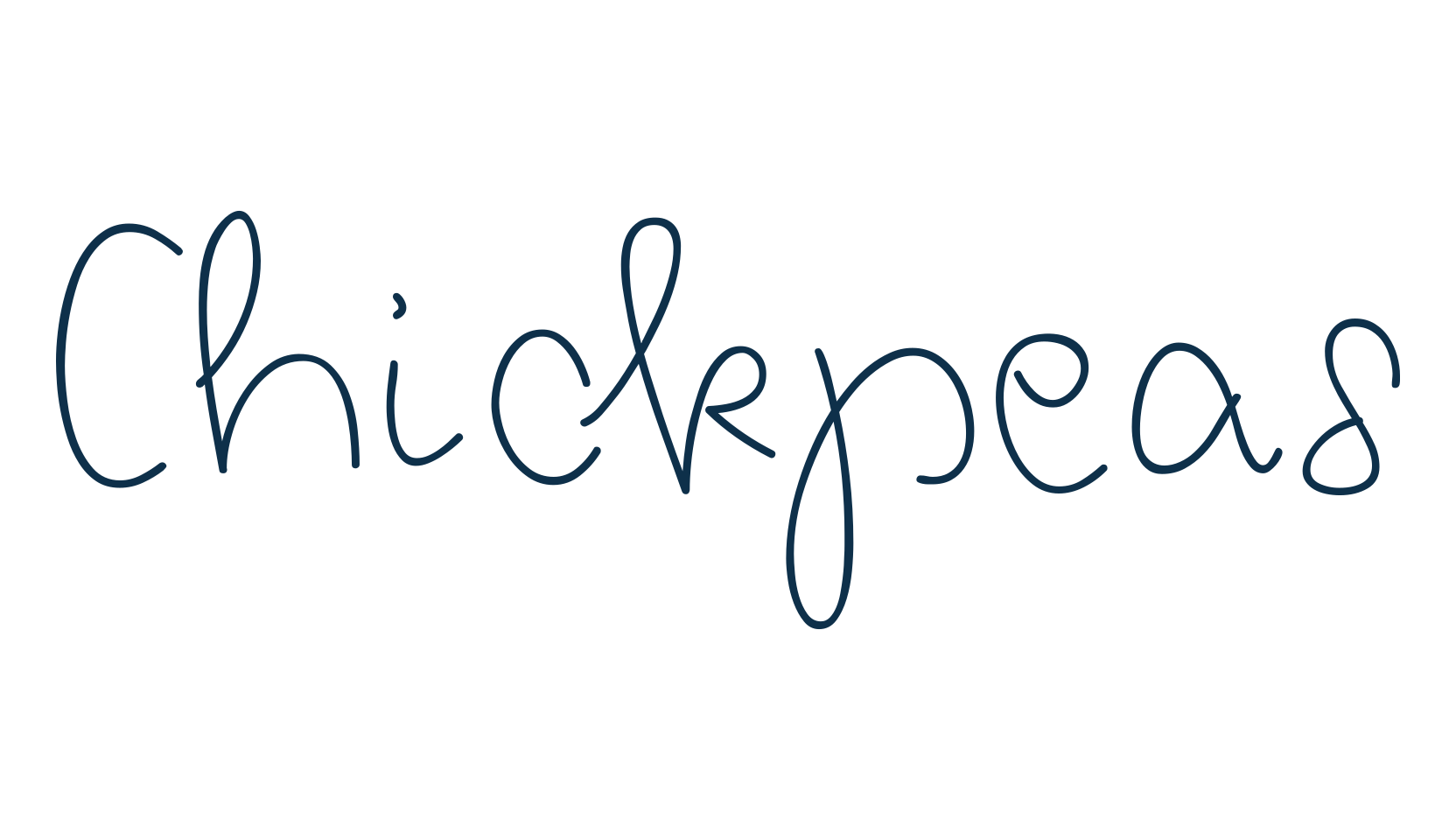 Chickpeas, handwriting font preview