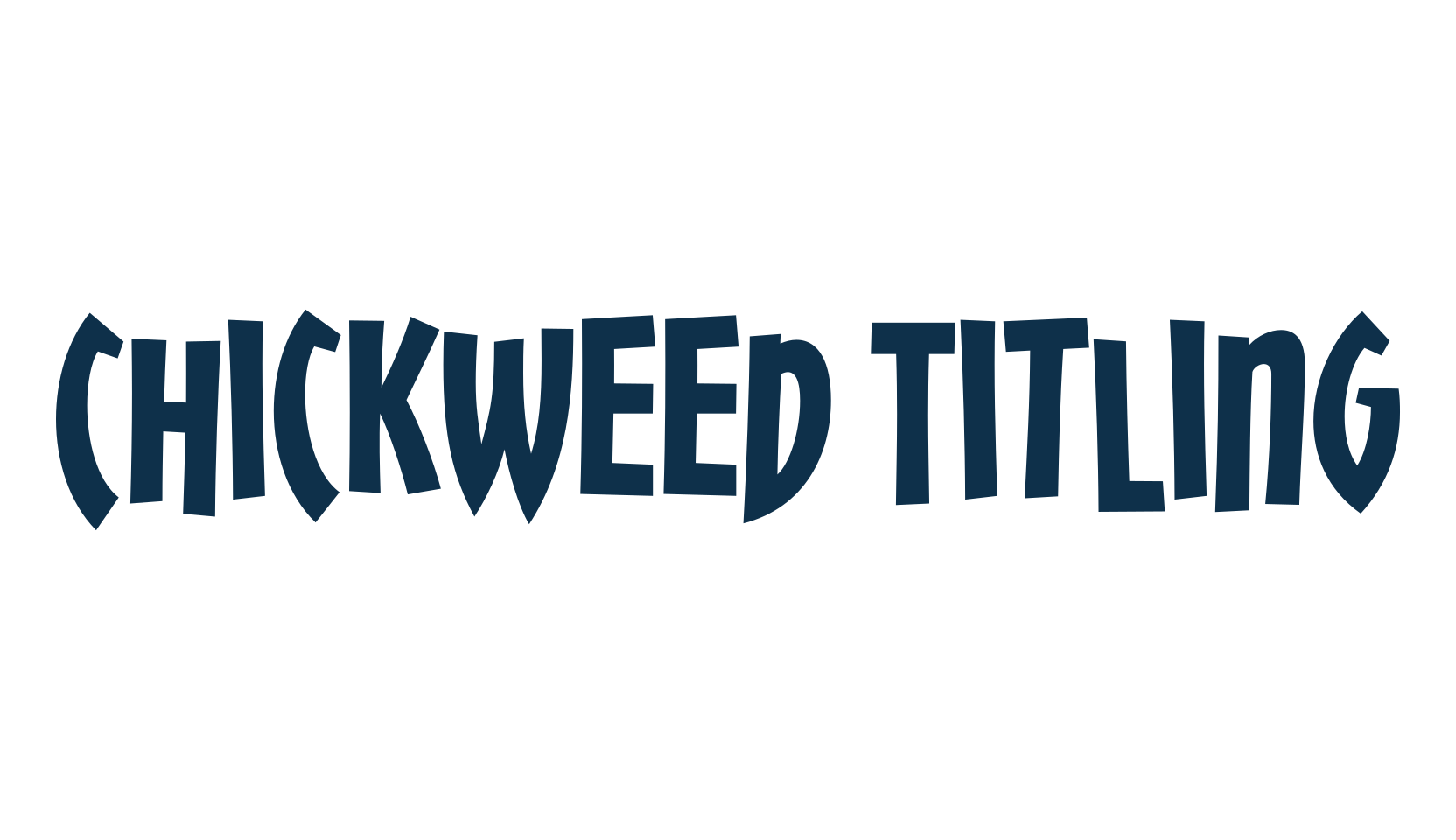 Chickweed Titling, retro font preview