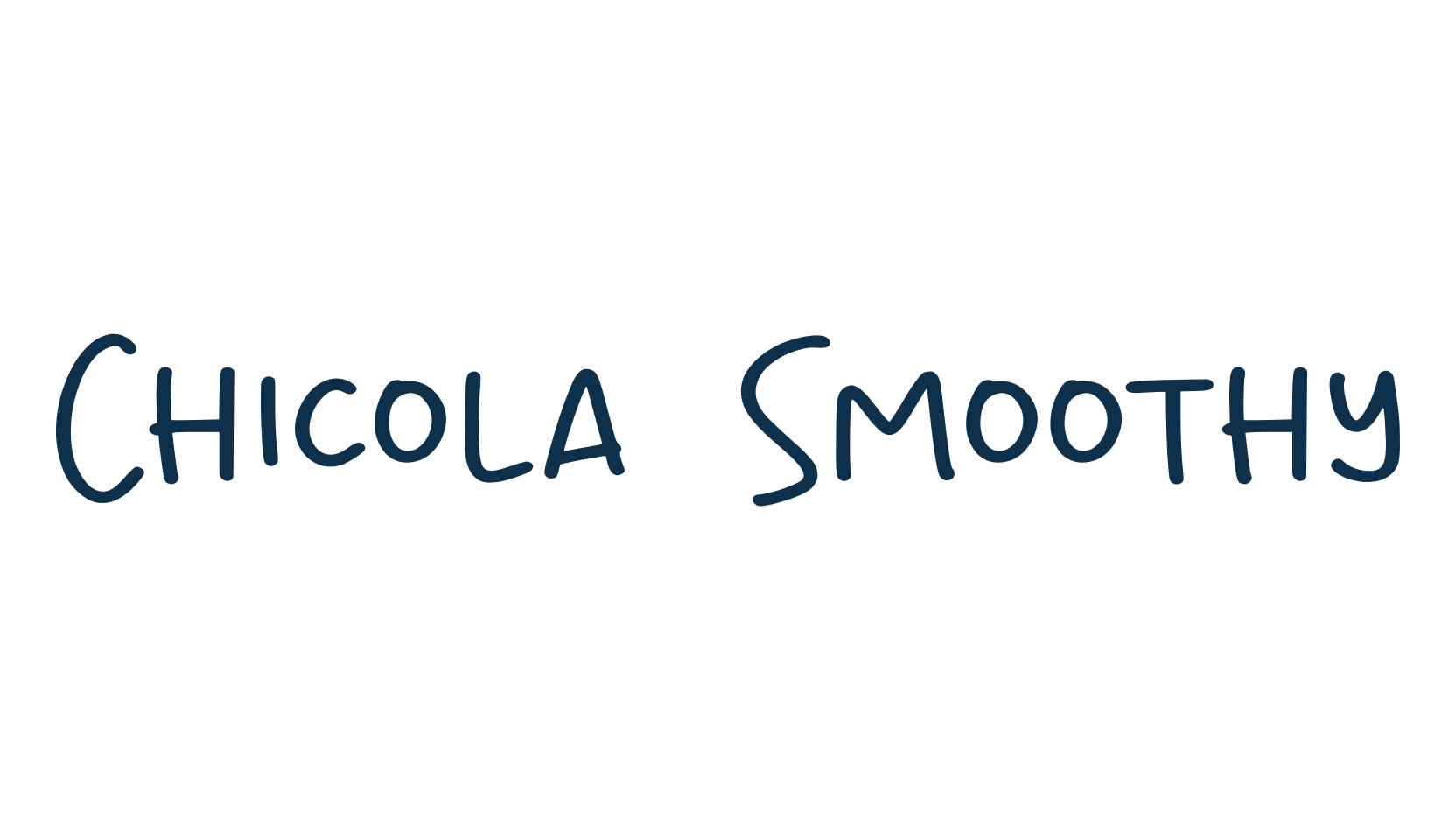 Chicola Smoothy, script handwritten fancy decorative calligraphy font preview