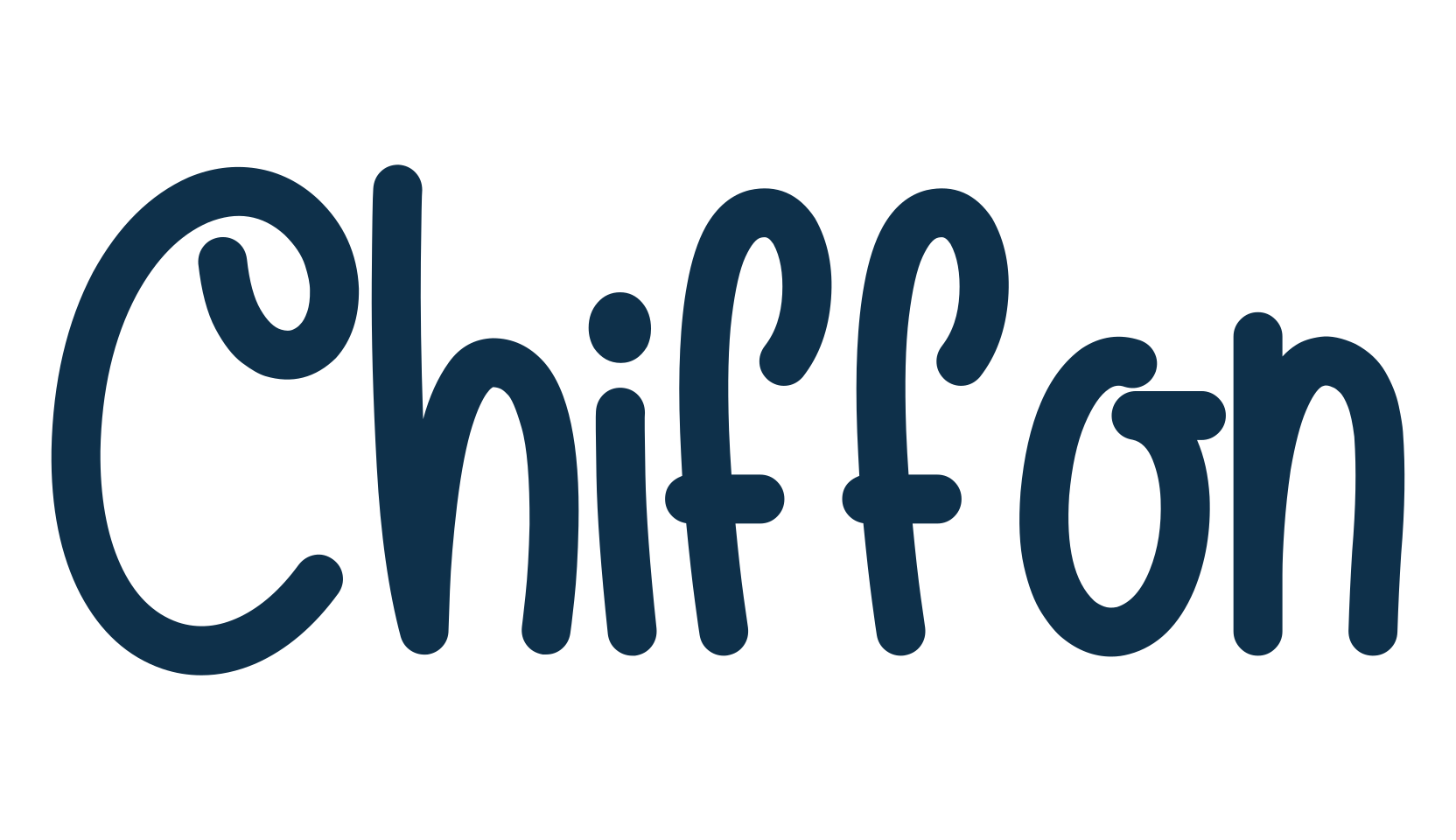 Chiffon, display market font preview
