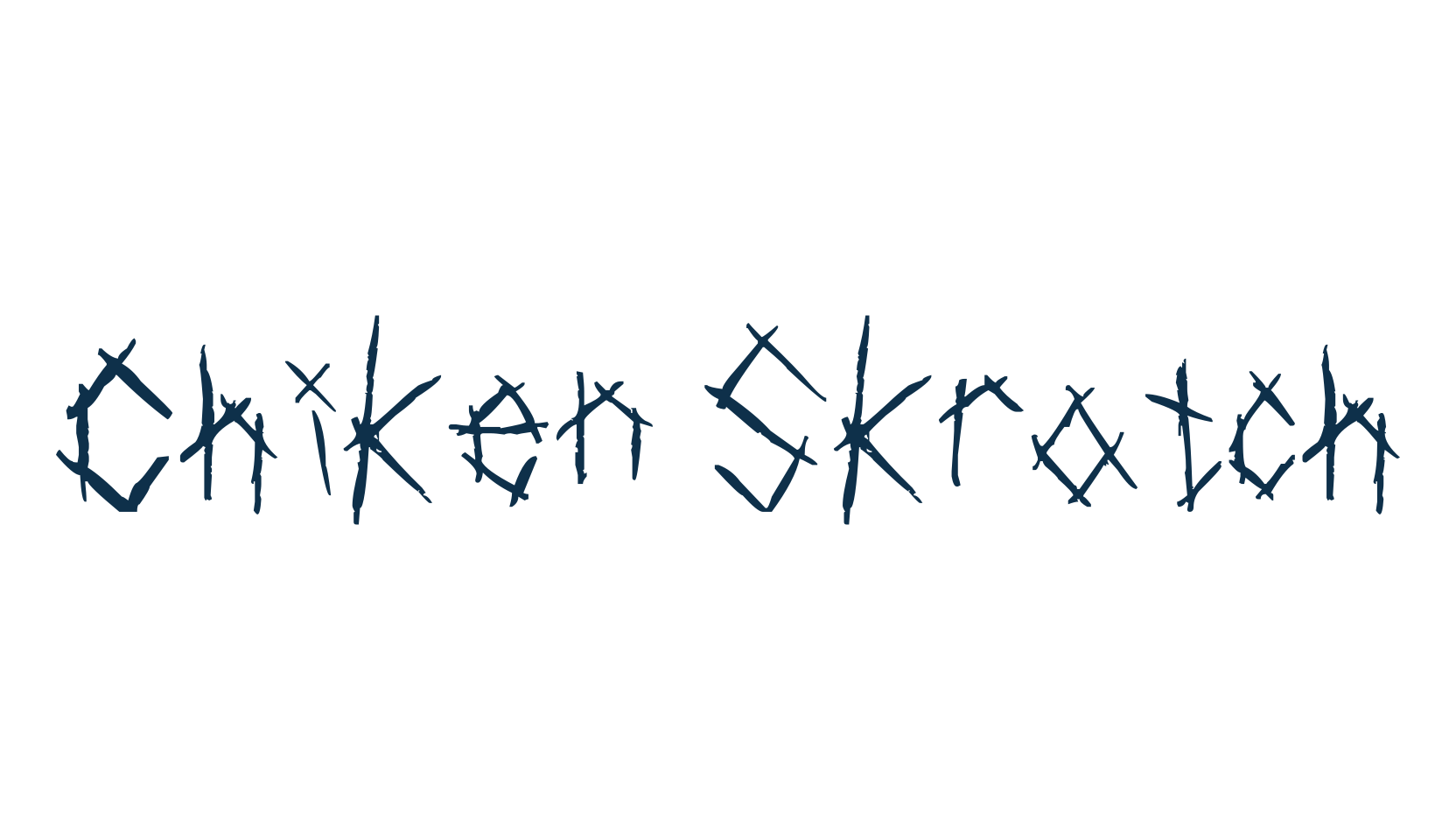 Chiken Skratch, holiday halloween fancy decorative horror font preview