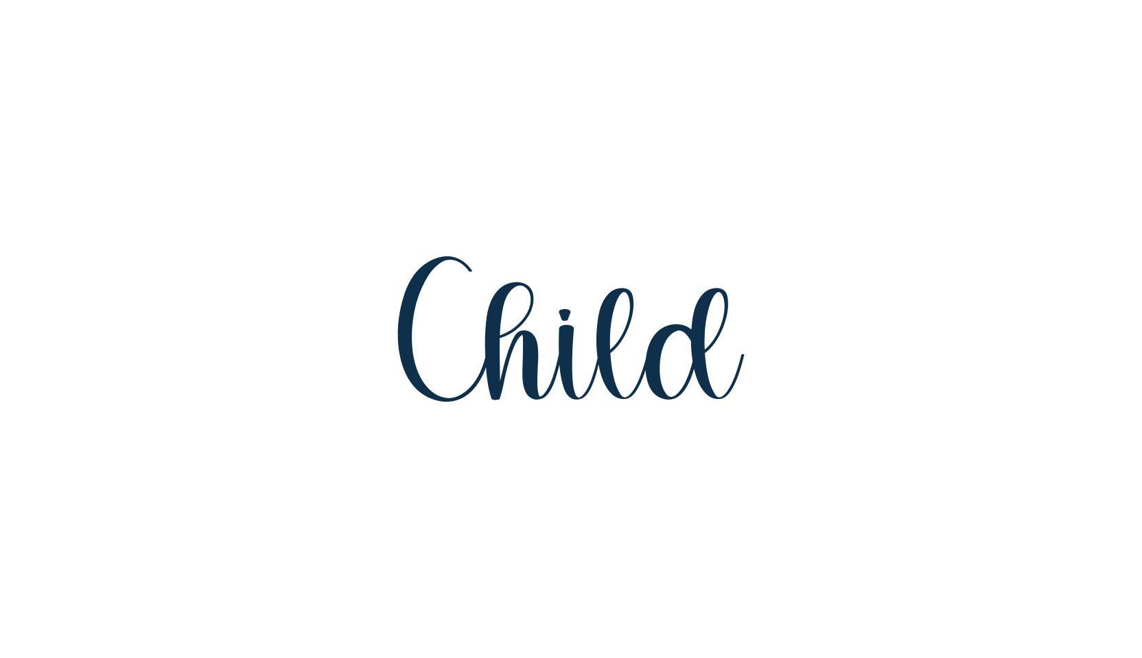 Child, script handwritten fancy decorative calligraphy font preview