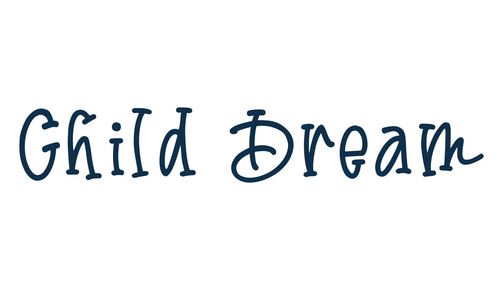 Child Dream, fancy cartoon decorative font preview