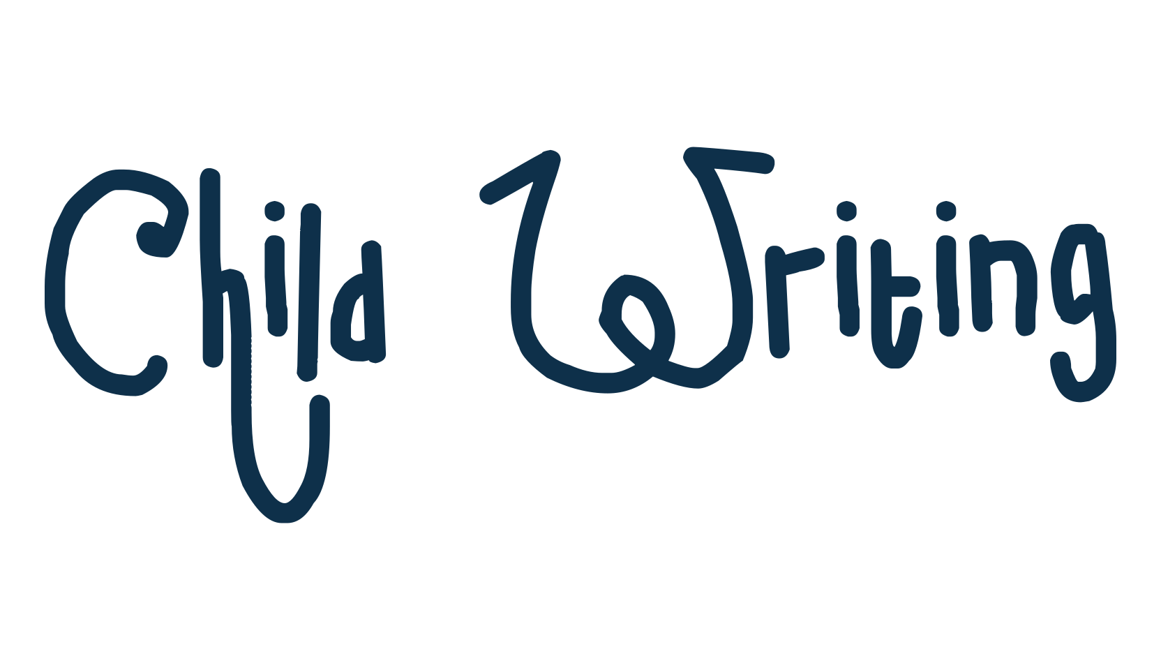 Child Writing, handwriting font preview
