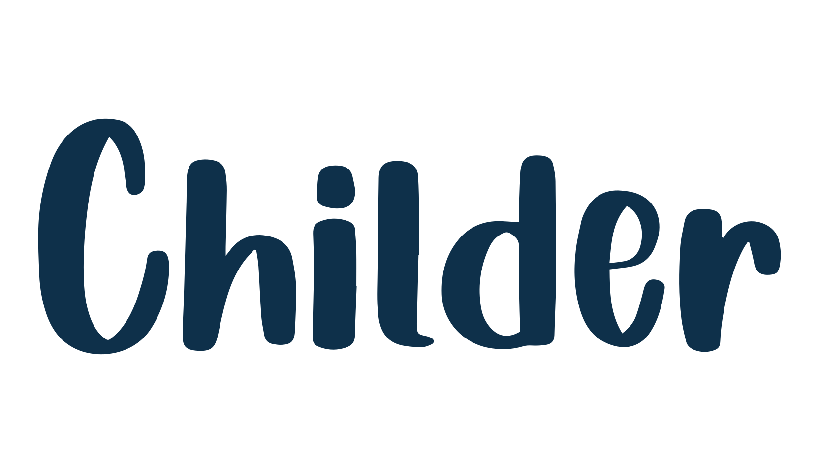 Childer, cartoon font preview