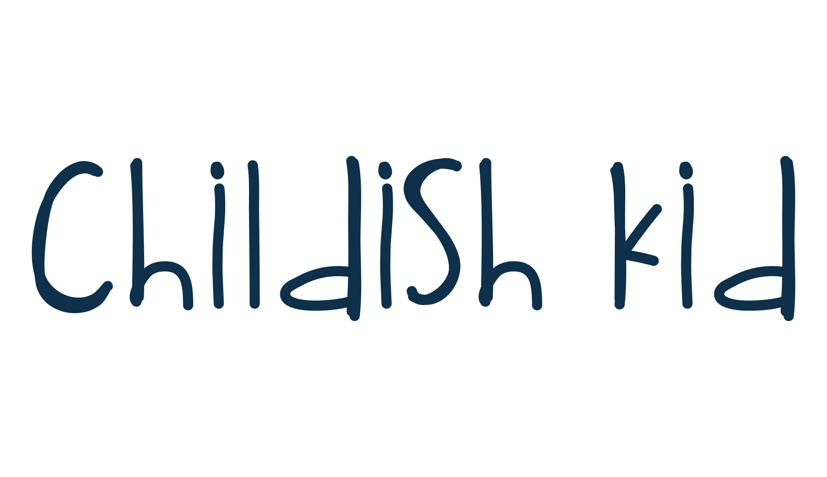 Childish Kid, fancy various decorative script calligraphy font preview