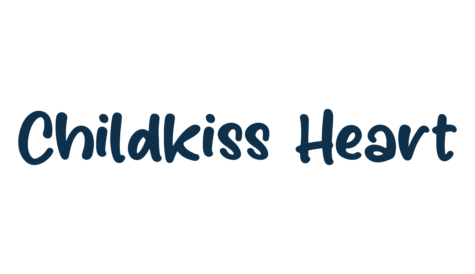 Childkiss Heart, handwriting font preview
