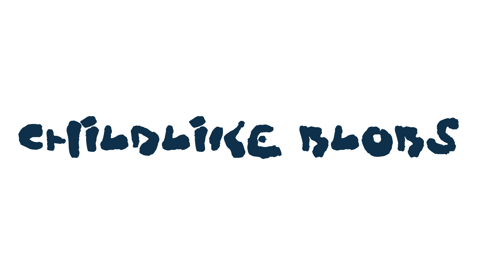 Childlike Blobs, fancy various decorative script calligraphy font preview
