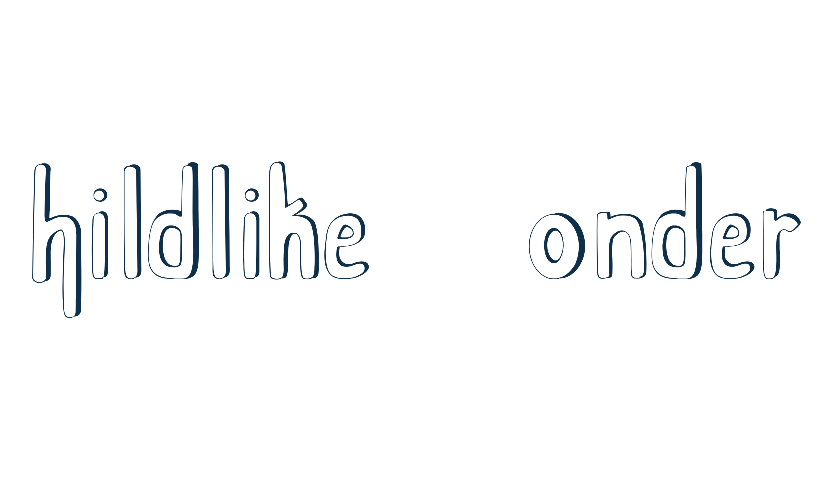 Childlike Wonder, fancy cartoon decorative font preview