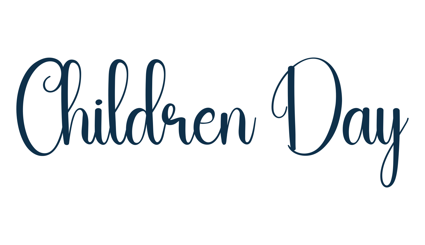 Children Day, handwriting font preview