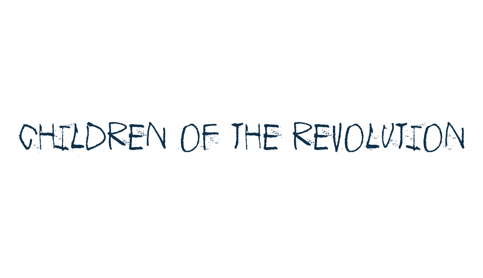 Children of the revolution, script trash fancy decorative calligraphy font preview