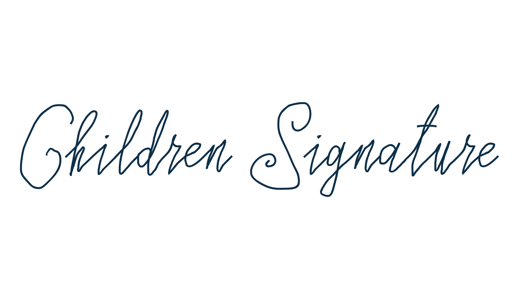 Children Signature, school font preview