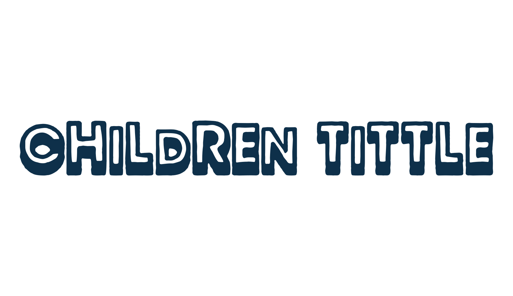 Children Tittle, distorted font preview
