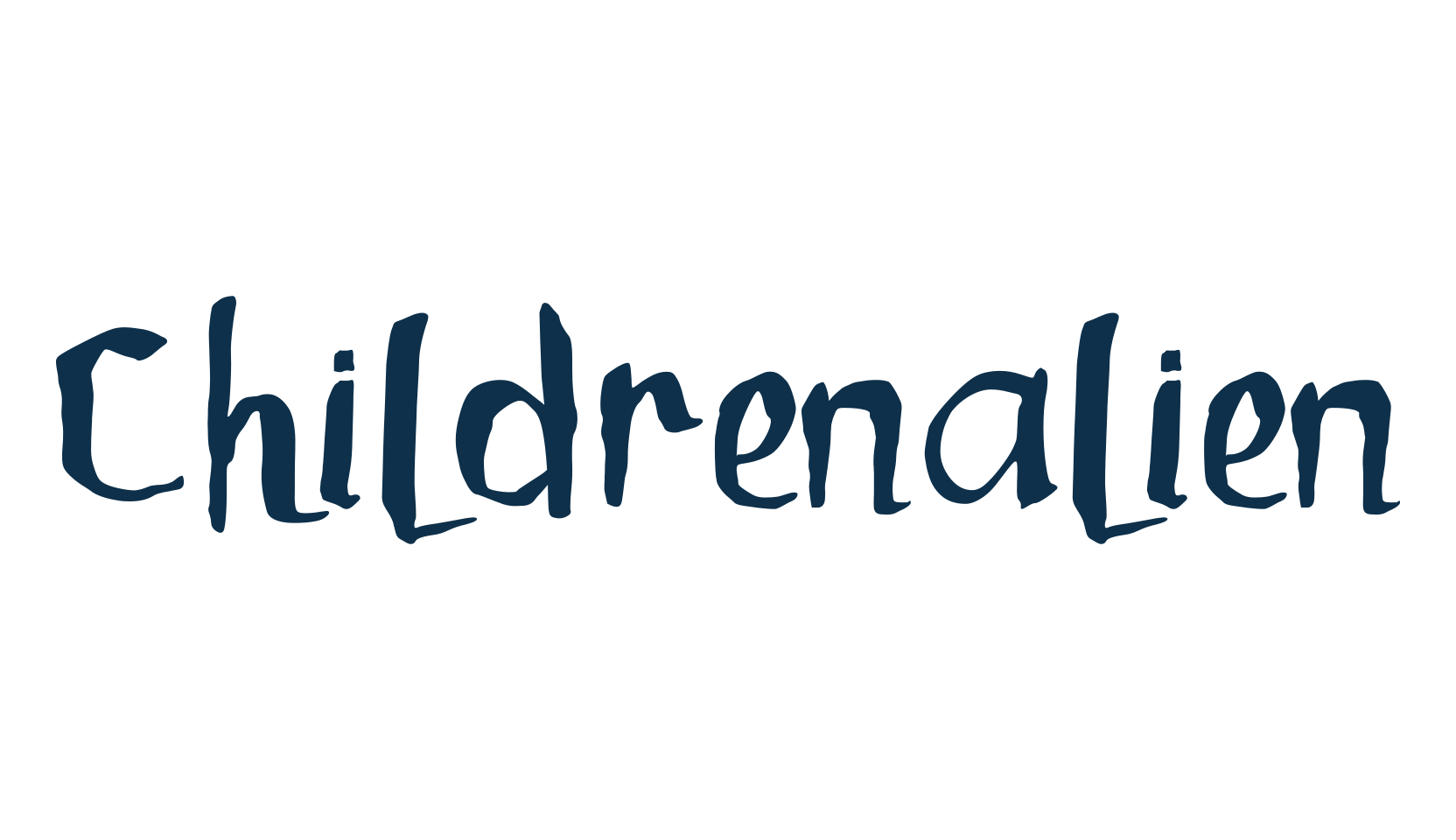 Childrenalien, script brush fancy decorative calligraphy font preview