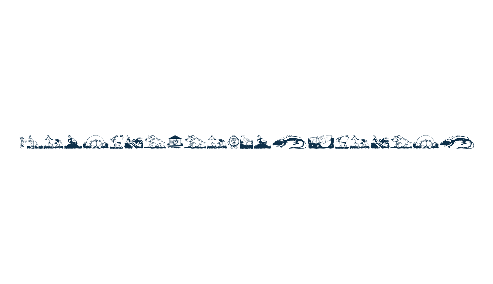 Children Animals Friends, fancy decorative font preview